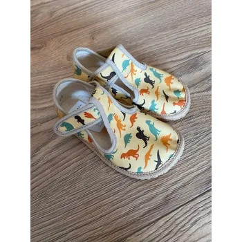 Dívčí bačkory Bačkůrky BFN 170020/W - DINOSAUR, Beda Barefoot Velikost: 33