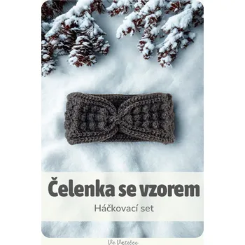 Čelenka Ve Vatičce Set čelenka se vzorem - Šedá