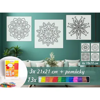 kreativní sada Základní sada pro pískování MANDAL 1