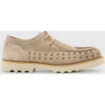Dámská obuv Semišové polobotky AllSaints Skiff Woven Shoe M057FC béžová 80X, EUR 45