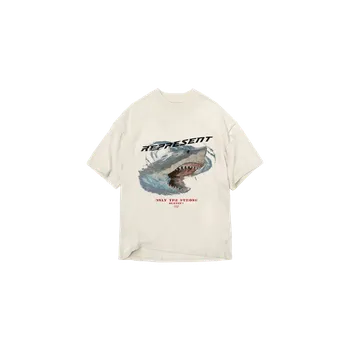 Pánské tričko Represent Only The Strong Survive Shark T-Shirt Vintage White Velikost: XL