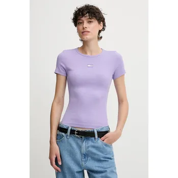Dámské tričko Tričko Tommy Jeans DW0DW17881 fialová 04A, vel. S