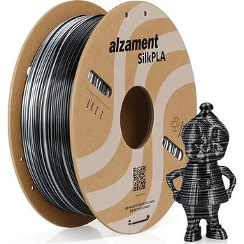 3D tisk Alzament PLA Silk Candy 1 kg Black + Silver