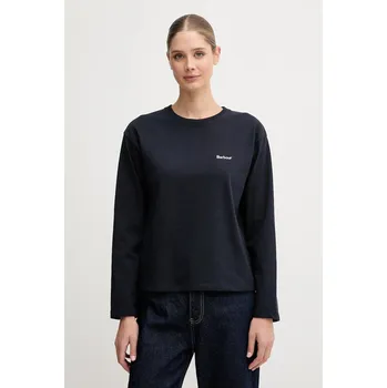 Bavlněné tričko s dlouhým rukávem Barbour LAVENSDALE tmavomodrá barva, LML0899 59X, vel. 42