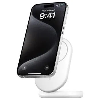 Belkin BOOST CHARGE™ Qi2 15W Magnetický nabíjecí stojan, skládací, bílá