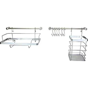 Držák kuchyňských utěrek KINGHOFF Kuchyňský organizér 10 kusů, Metlex - Mx-4540 stříbrná