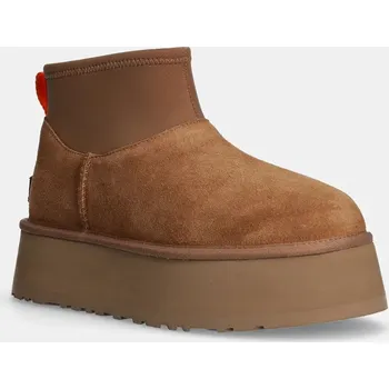 Dámská zimní obuv Semišové sněhule UGG Classic Mini Dipper 1168170.CHE hnědá 82X, EUR 39