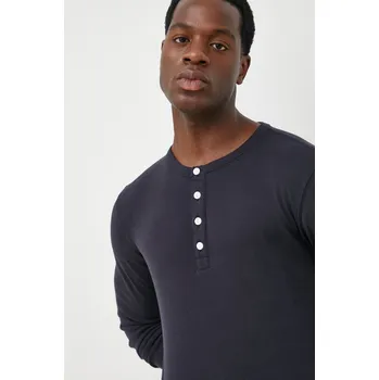 Pánské tričko Bavlněné tričko s dlouhým rukávem Lindbergh 30.420095.NAVY námořnická modř 59X, vel. XL