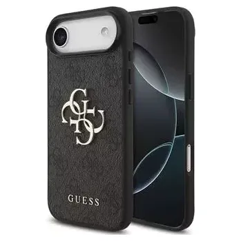 Pouzdro na mobilní telefon Guess PU 4G Metal Logo Zadní Kryt pro iPhone Air Grey