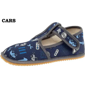 Dívčí obuv Beda barefoot Bačkůrky zúžené (SLIM) - CARS/auta, Boty Beda Velikost: 28