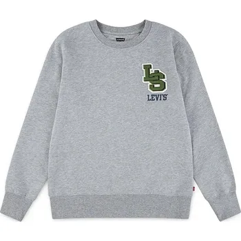 Chlapecká mikina Dětská mikina Levi's STREAMLINE MONOGRAM CREWNE 9EP034 šedá 90X, vel. 176
