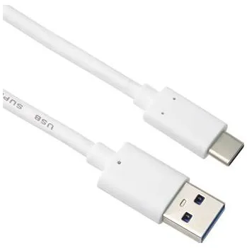 Kabel USB-C - USB 3.0 A (USB 3.2 generation 2, 3A, 10Gbit/s) 3m bílý