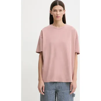 Pánské oblečení Bavlněné tričko A.P.C. Floater COHBS.M26437.FAD růžová 30X, vel. S