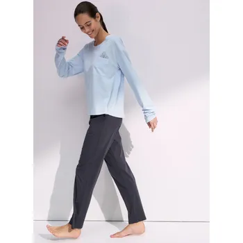 Dámské noční prádlo Dámské pyžamo TRIUMPH SETS PK 01 LSL X BLUE COMBINATION 38 0