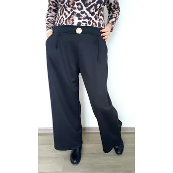 Dámské kalhoty Made in Italy Dámské kalhoty ELEGANZA BIG, barva černá