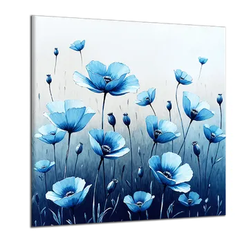 Obraz Obraz na plátně Modré květy máků , jednodílný 4296AY