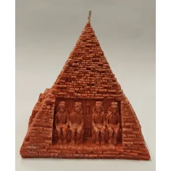 Svíčka Svíčka vonná z palmového vosku - pyramida - hnědá - výběr vůní Vůně: pomeranč