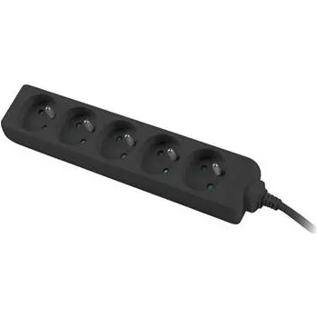 elektrický kabel PremiumCord Prodlužovací přívod 230V 3m 5 zásuvek, černý
