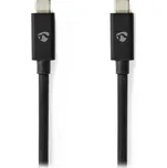 NEDIS kabel USB 4.0 Gen 3x2/ zástrčka USB-C - zástrčka USB-C/ 8K/ černý/ 2m