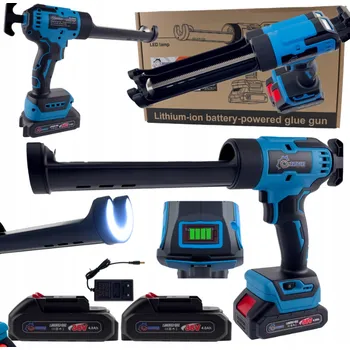 Vytlačovací pistole Rangers Akumulátorová vytlačovací pistole na kartuše – 6 rychlostí, 2× baterie, 21 V