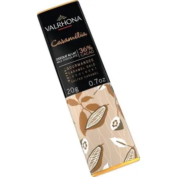Čokoláda Valrhona mléčná 36% čokoláda s karamelem CARAMELIA 20g