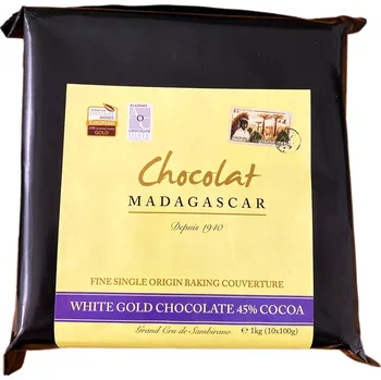 Čokoláda Chocolat Madagaskar Bílá čokoláda na vaření a pečení 45 %