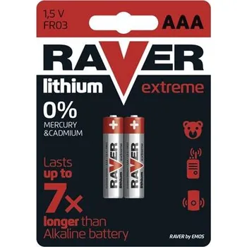 Článková baterie RAVER AAA Extreme lithiová - 2 ks