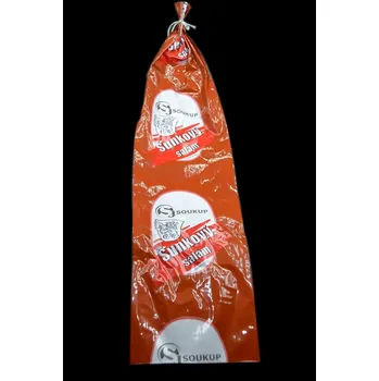 Obalový materiál Koření Skýpala Šunkový salám Soukup 90/50 cm. Přířez 50 cm