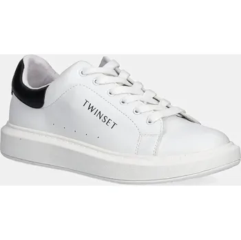 Dívčí tenisky Dětské kožené tenisky Twinset 252GCJ010 bílá 00X, EUR 35