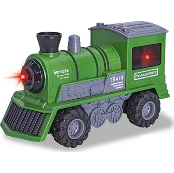 Vláček a vláčkodráha Miktrotrading Lokomotiva zelená 1:16 se světlem a zvukem