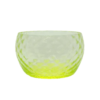 přísavka na sklo Mísa 10cm - Káro - uranová žluť | 101128