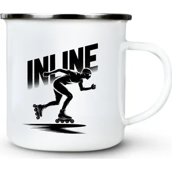 Shadow inline, černý potisk - Plechový hrnek VELKÝ 400ml (500 ml po okraj) - 400 ml