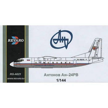 Plastikový model Obtisky Antonov AN-24RV Cheboksary Aviation Enterprise - Revaro Decals RG–A021