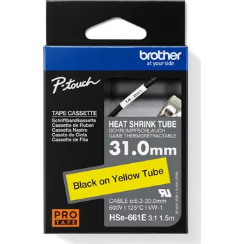 Kotouček do pokladny a tiskárny štítků HSE-661E - černý tisk na žluté, šířka 31,0 mm