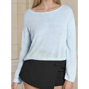 Dámský svetr Sinsay - Volný tenký svetr - modrá - 329CG-05J - 329CG-05J-XL