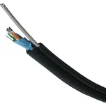 DATACOM FTP drát CAT5E PE,Fca 305m cívka černý OUTDOOR samonosný