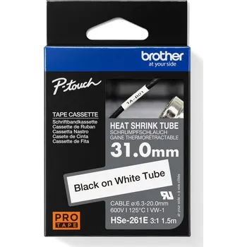 Kotouček do pokladny a tiskárny štítků HSE-261E - černý tisk na bílé, šířka 31,0 mm