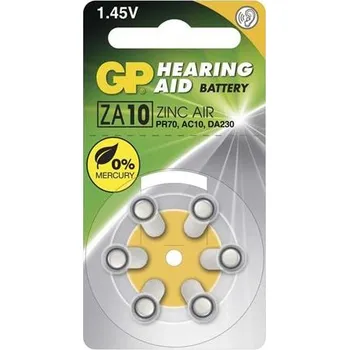 Článková baterie GP ZA10 - Baterie do naslouchadel 6 ks