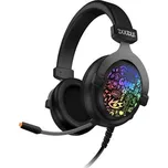 CONNECT IT DOODLE RGB herní sluchátka s mikrofonem, CERNÁ