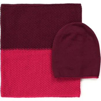 Čepice Čepice, šála - bordová