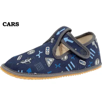 Dívčí bačkory Bačkůrky BFN 170020/W - CARS/auta, Beda Barefoot Velikost: 32