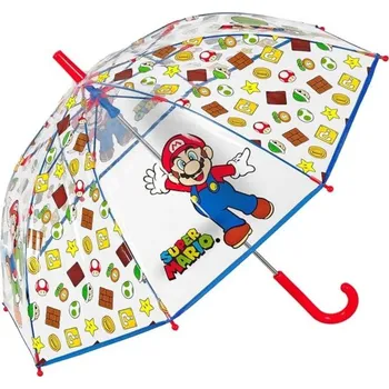 Dětský deštník Perletti "Super Mario" Transparent, 75080