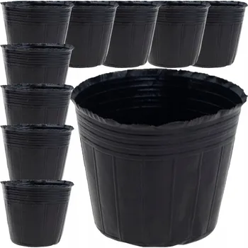 Květináč Martom černý plast Květináč 10 cm x 12 x 10 cm