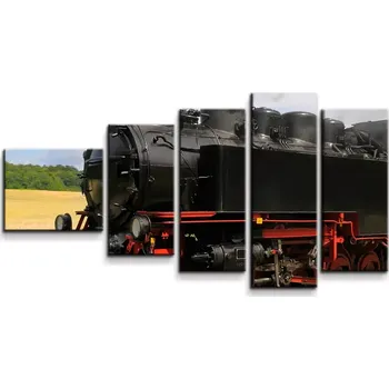 Obraz Sablio Obraz - 5-dílný Lokomotiva 3 - 100x60 cm
