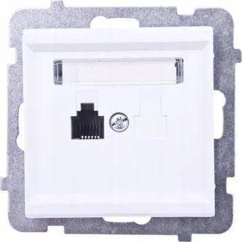 Elektrická zásuvka SONATA Telefonní zásuvka jednoduchá bílá matná GPT-1R/m/75