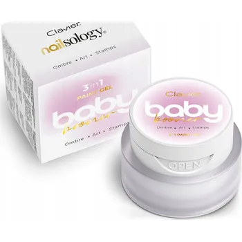 Přípravek na nehty Clavier Gel 3v1 pro zdobení nehtů Baby Boomer Artistic Gel Ombre Paint S01 SHIMMER