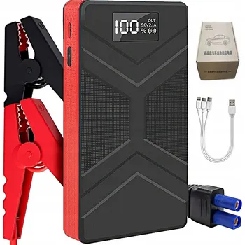 Powerbanka STARTOVACÍ BOOSTER ROZJEZD MOTORU POWERBANKA KOMPAS KABELY 2 X USB 28000 mAh