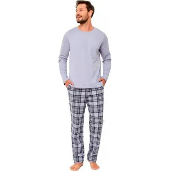 Pánské pyžamo Pánské pyžamo Wiliam 1264/21 HOTBERG šedá světlá XXL