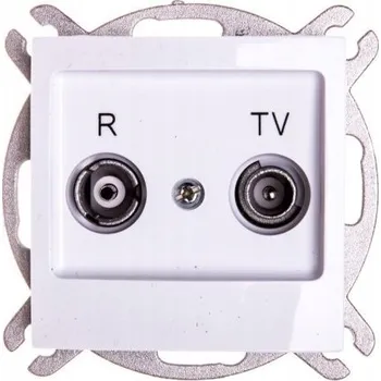 Elektrická zásuvka Anténní zásuvka nástěnná Ospel bílá GPA-10YP/m/00