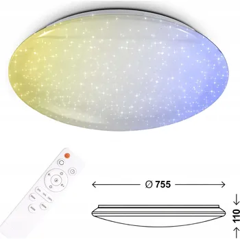 Kulatý Stropní Svítidlo Briloner 76 x 76 cm bílá